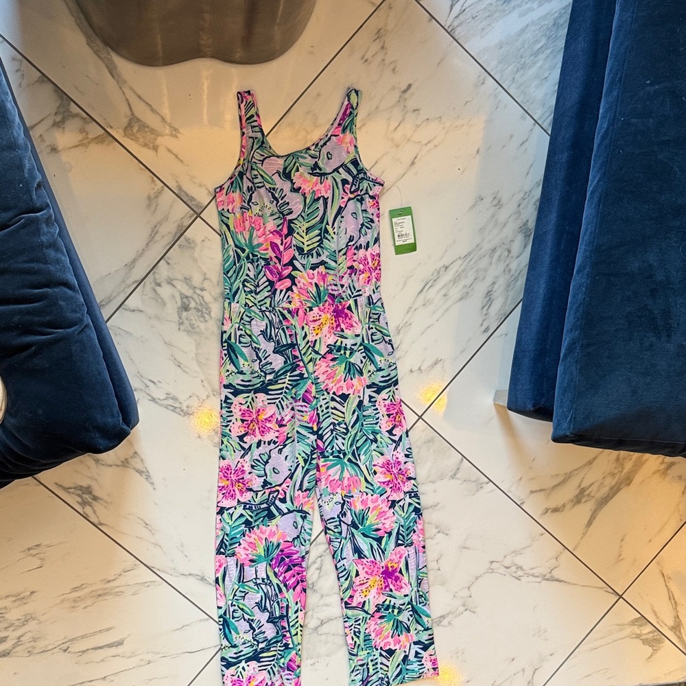 Lilly Pulitzer Pink and Green Kids One Piece